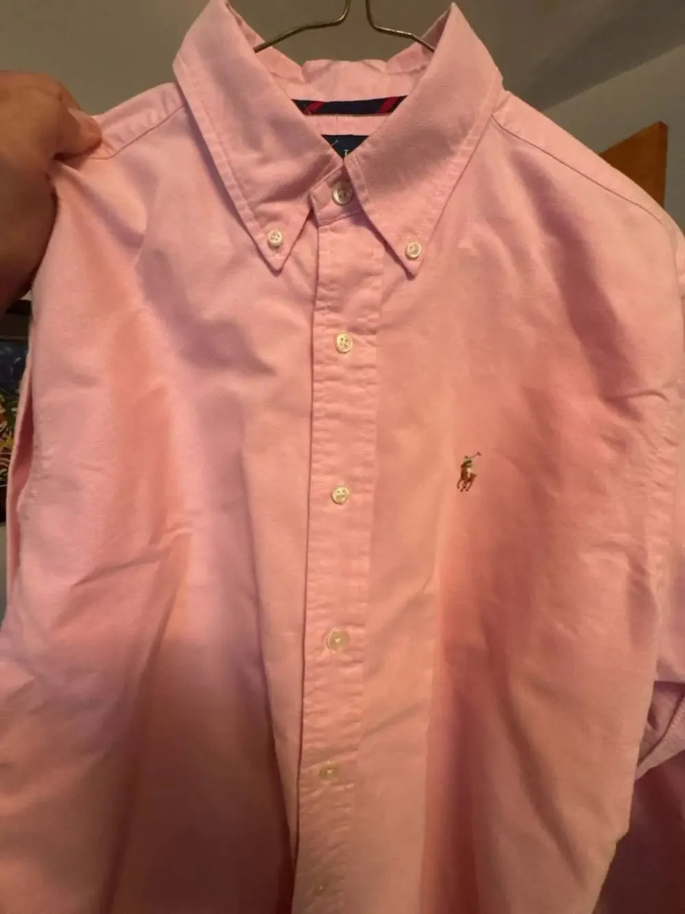 Polo Ralph Lauren Men's Light Pink Long Sleeve Oxford Button-Down Shirt